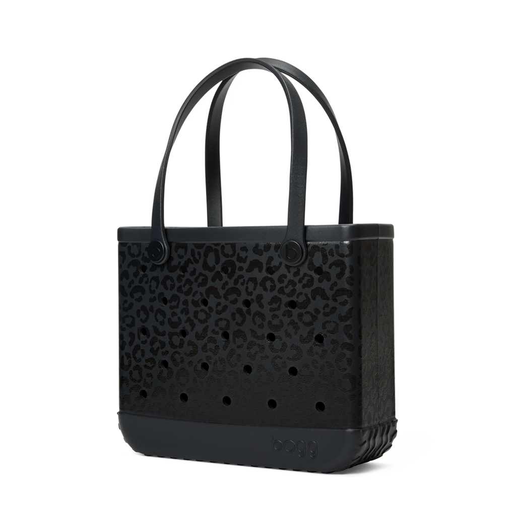 Medium Washable Tote Bag Onyx Leopard for Travel and Errands
