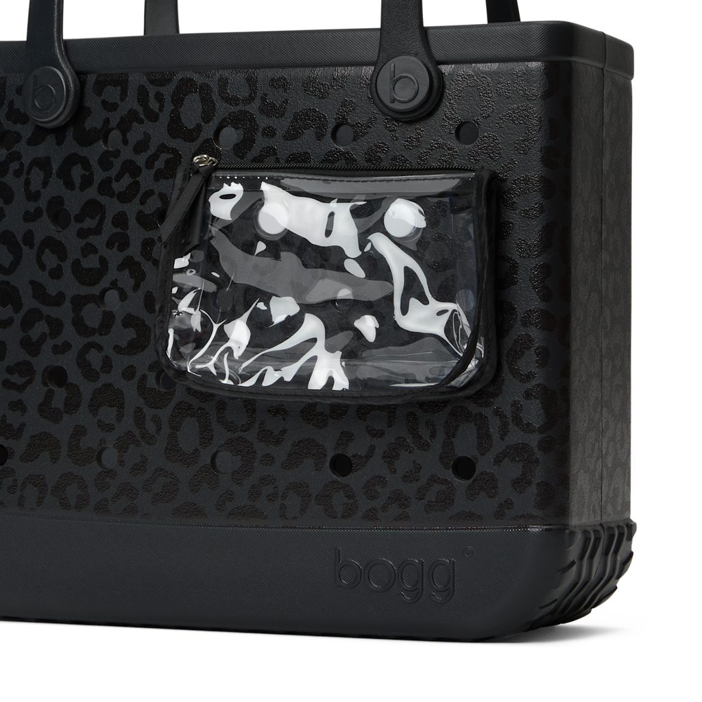 Medium Washable Tote Bag Onyx Leopard for Travel and Errands