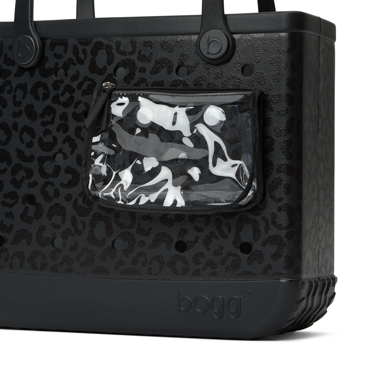 Medium Washable Tote Bag Onyx Leopard for Travel and Errands