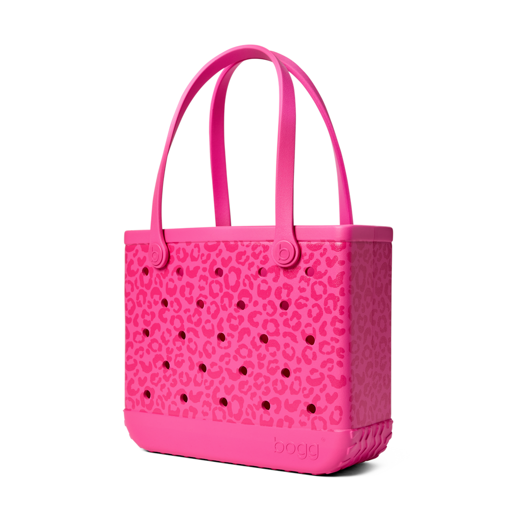 Medium Washable Tote Bag Purrr-fectly Pink Leopard for Travel and Errands