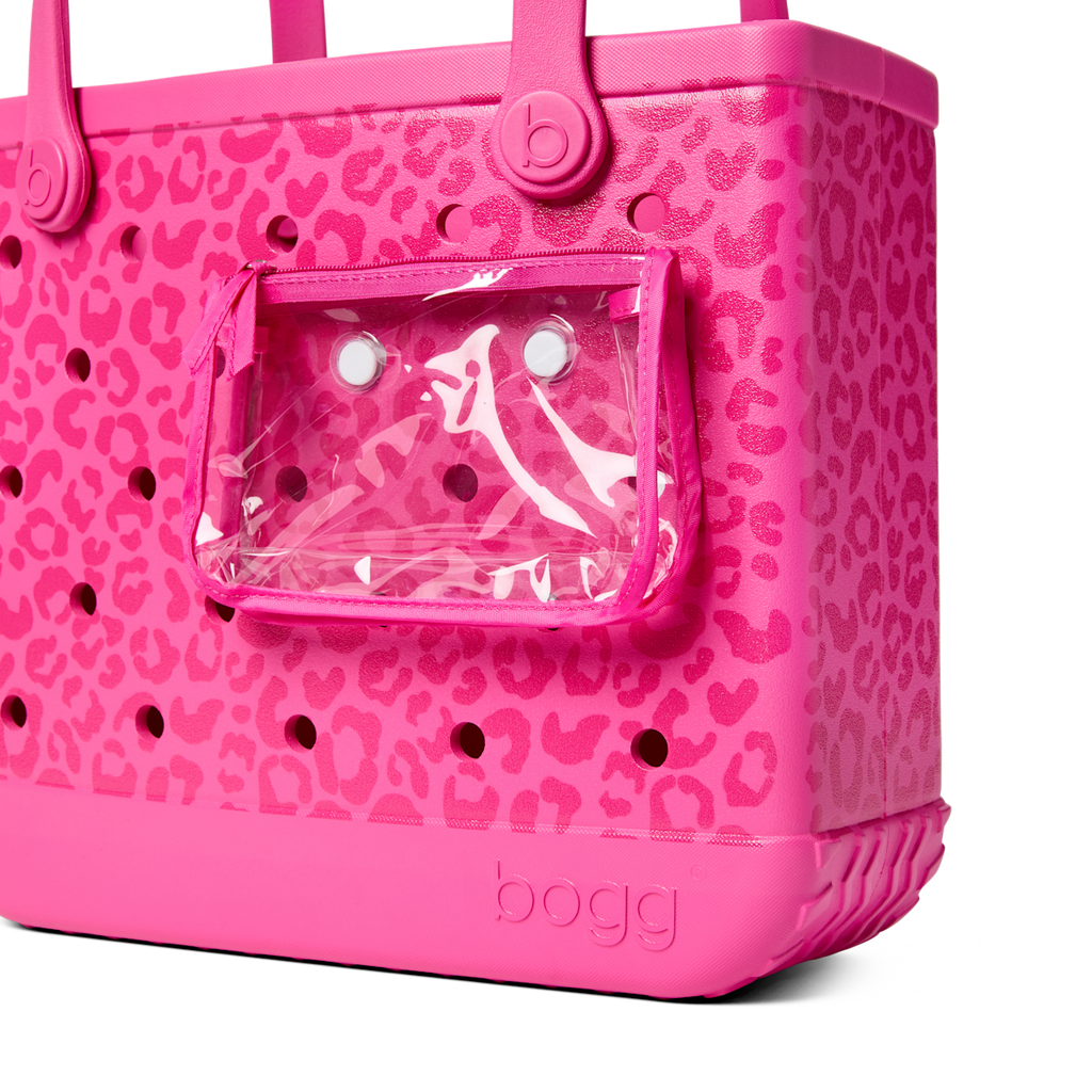Medium Washable Tote Bag Purrr-fectly Pink Leopard for Travel and Errands