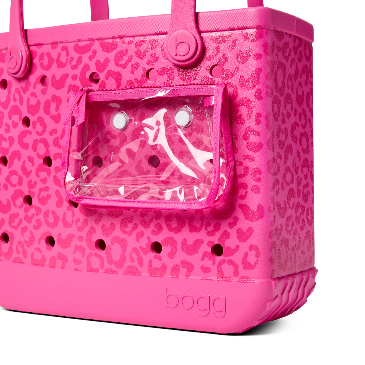 Medium Washable Tote Bag Purrr-fectly Pink Leopard for Travel and Errands