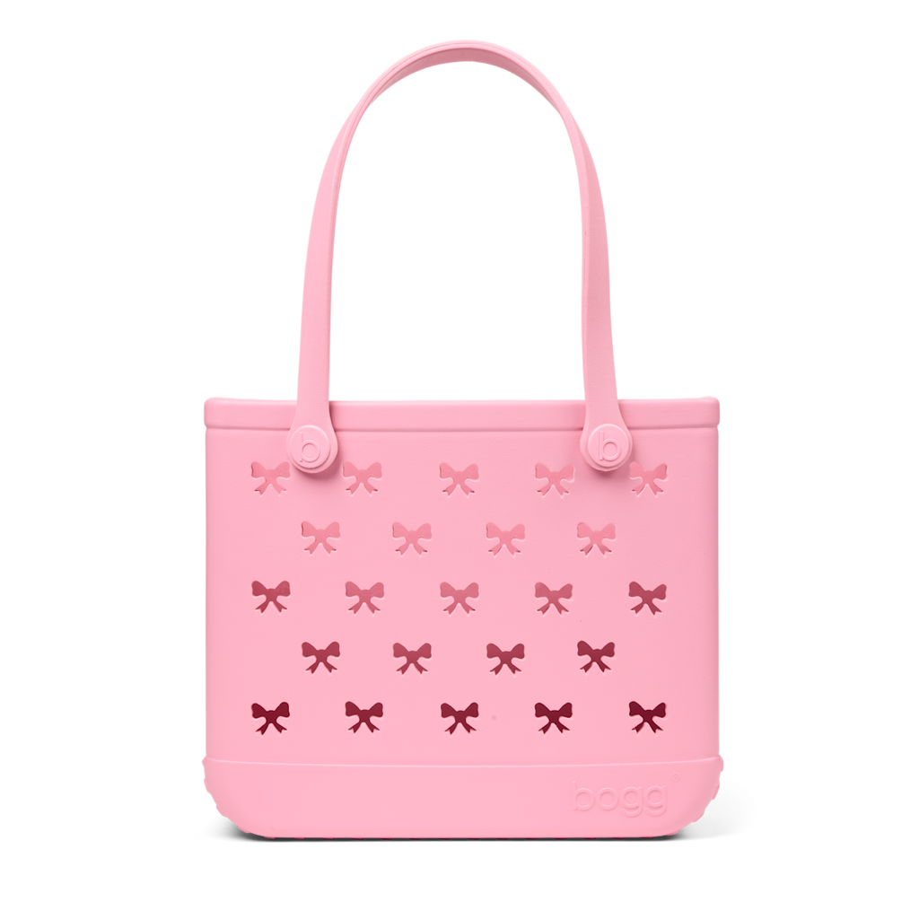 Medium Washable Tote Bag Bubblegum Bows for Travel and Errands