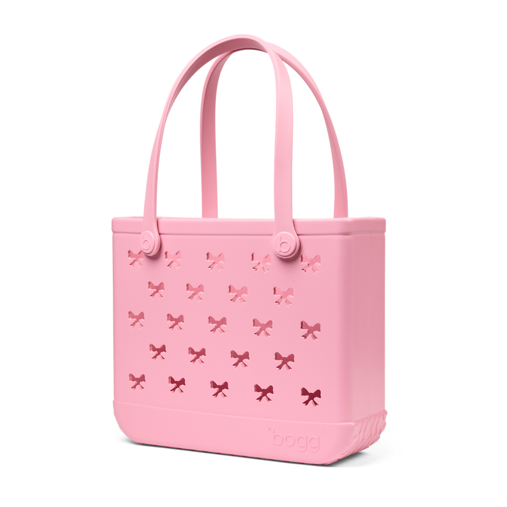 Medium Washable Tote Bag Bubblegum Bows for Travel and Errands