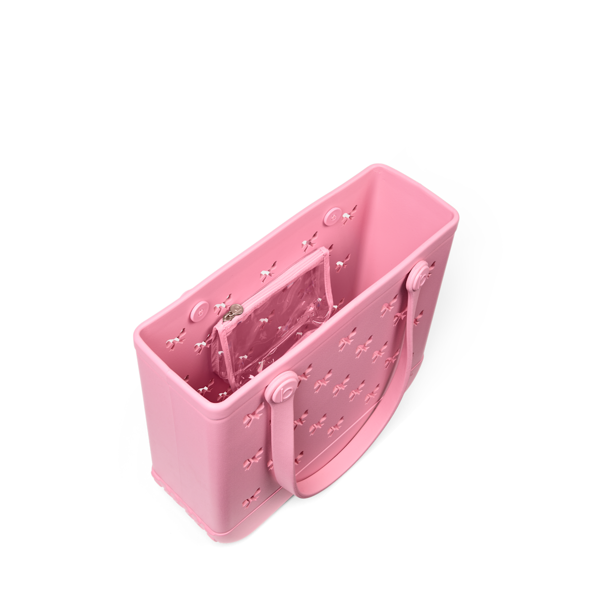 Medium Washable Tote Bag Bubblegum Bows for Travel and Errands