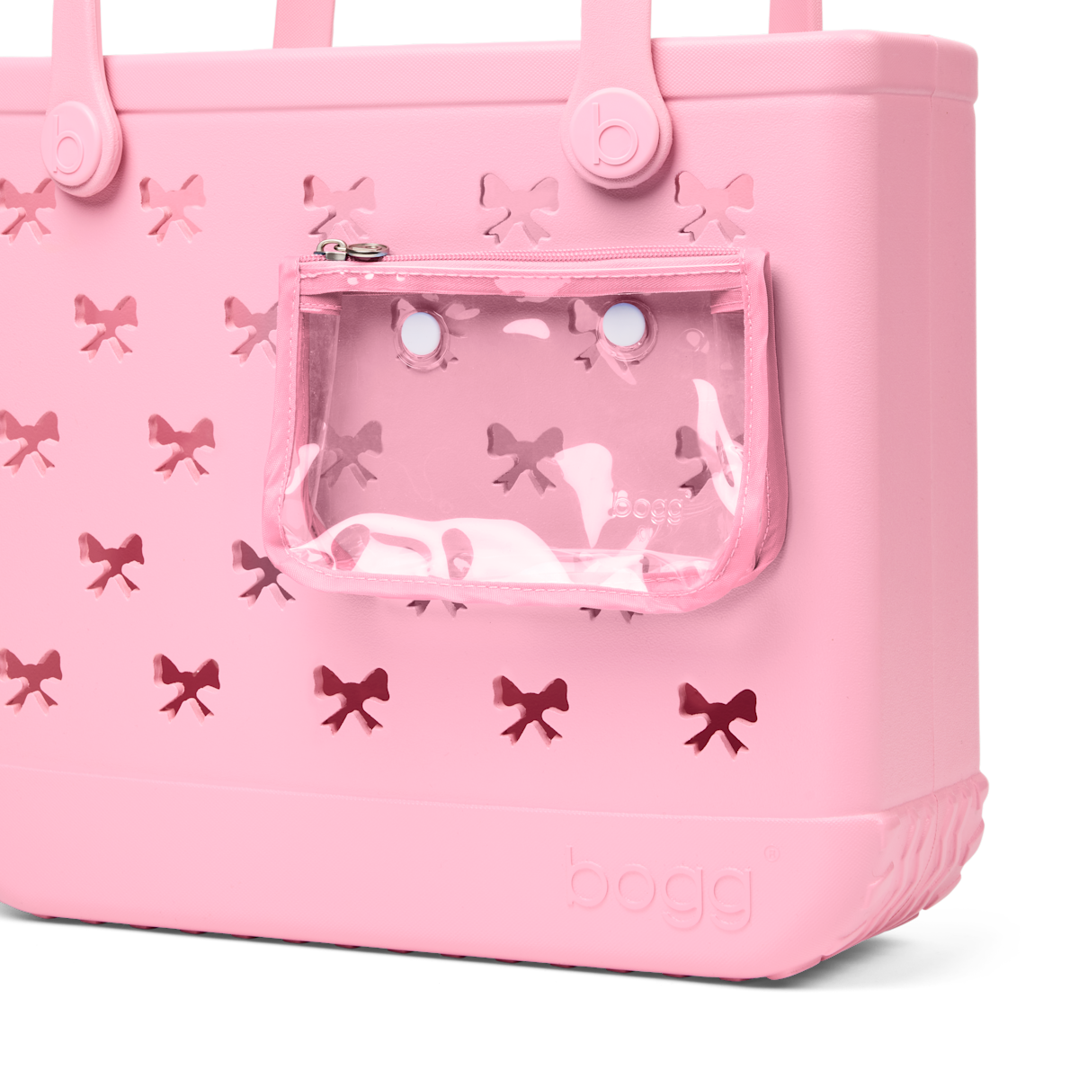 Medium Washable Tote Bag Bubblegum Bows for Travel and Errands