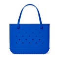 Large Washable Tote Bag Mykonos Blue for Travel and Errands