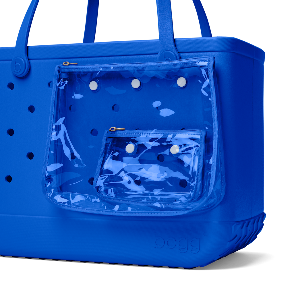 Large Washable Tote Bag Mykonos Blue for Travel and Errands