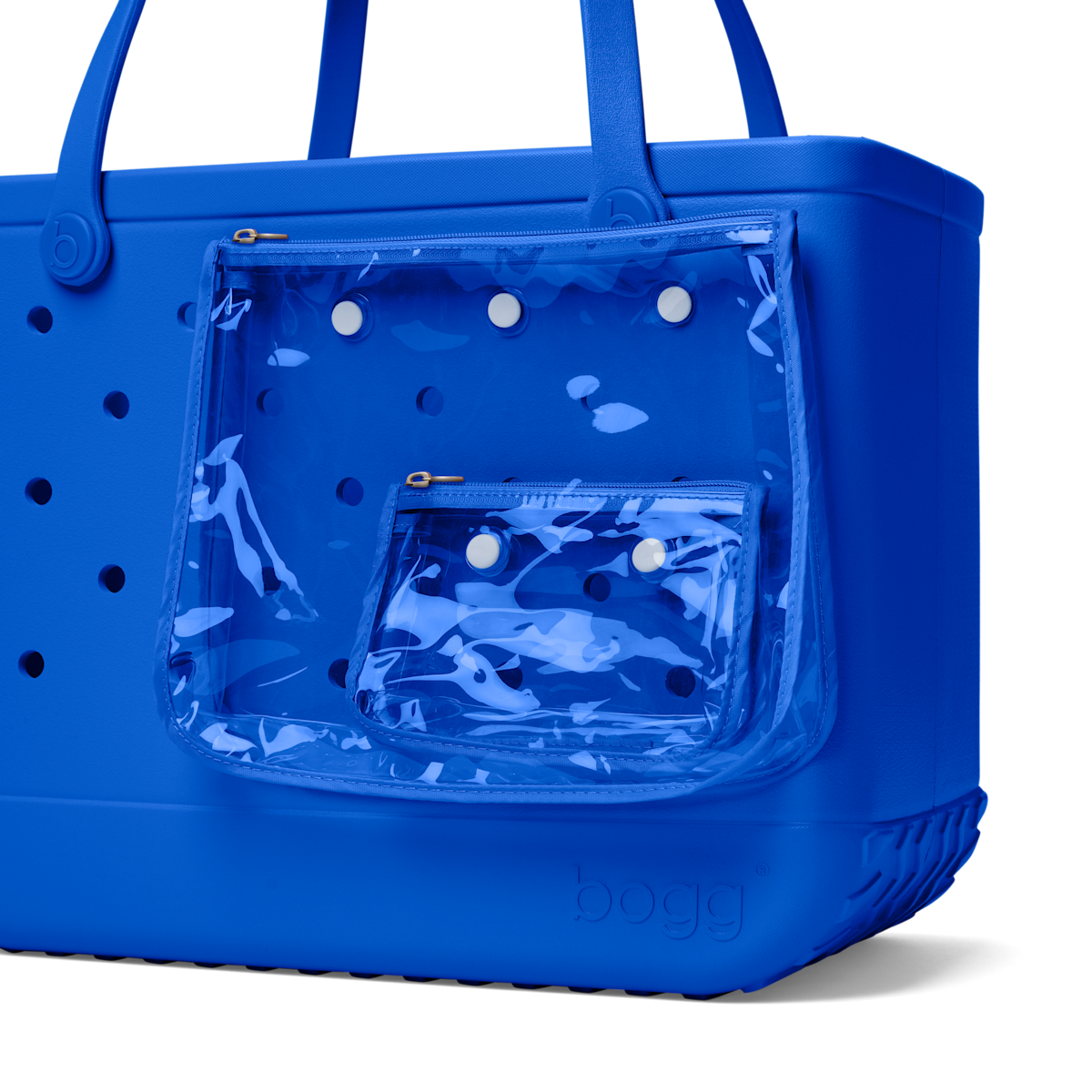Large Washable Tote Bag Mykonos Blue for Travel and Errands