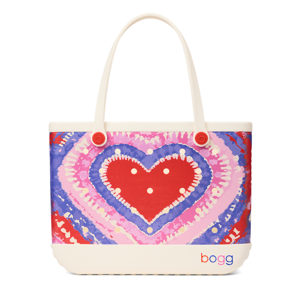 Large Washable Tote Bag Dye-licious Heart Buoy Red for Travel and Errands