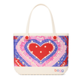 Large Washable Tote Bag Dye-licious Heart Buoy Red for Travel and Errands