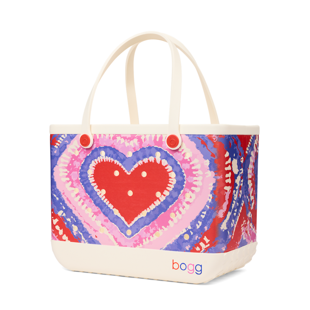 Large Washable Tote Bag Dye-licious Heart Buoy Red for Travel and Errands