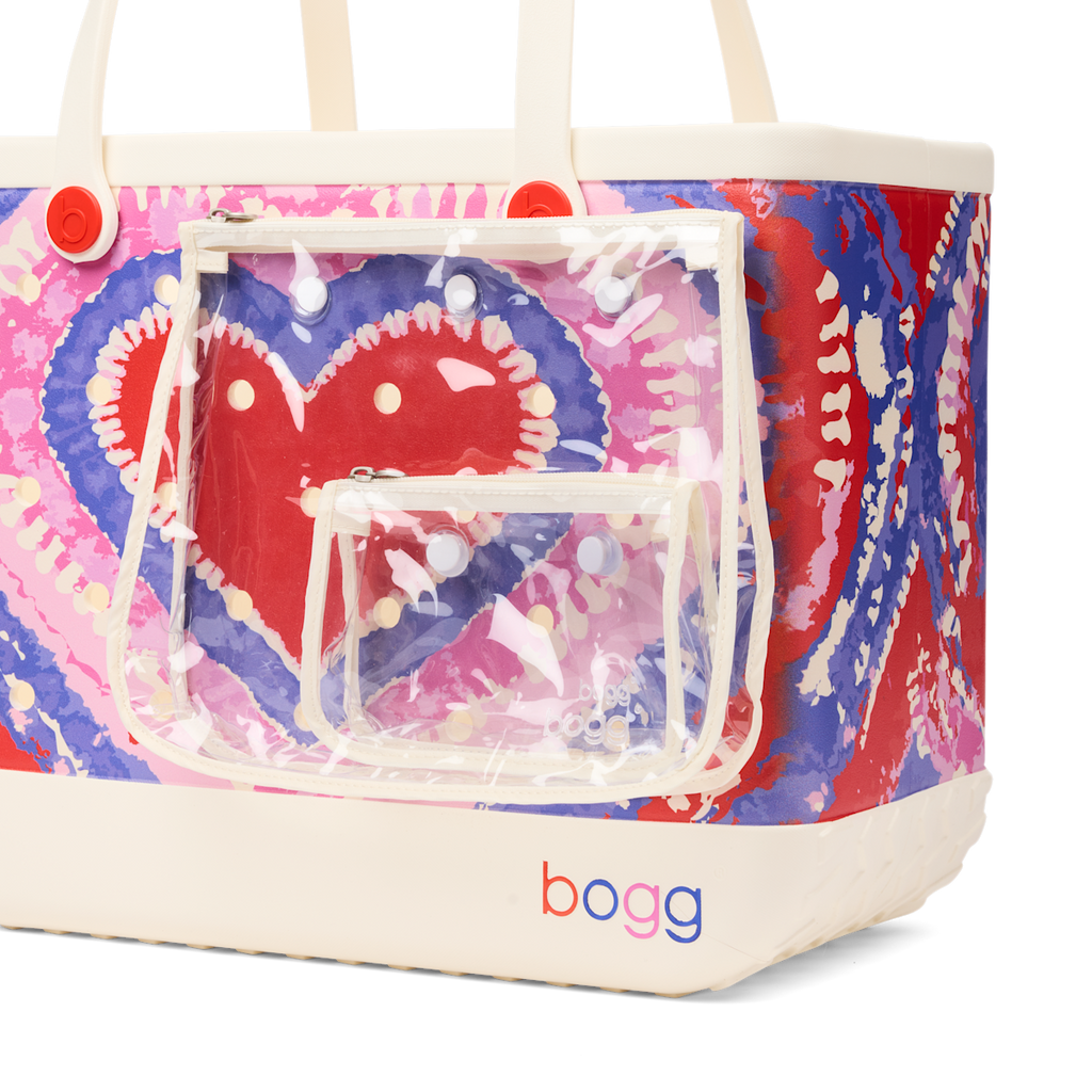 Large Washable Tote Bag Dye-licious Heart Buoy Red for Travel and Errands