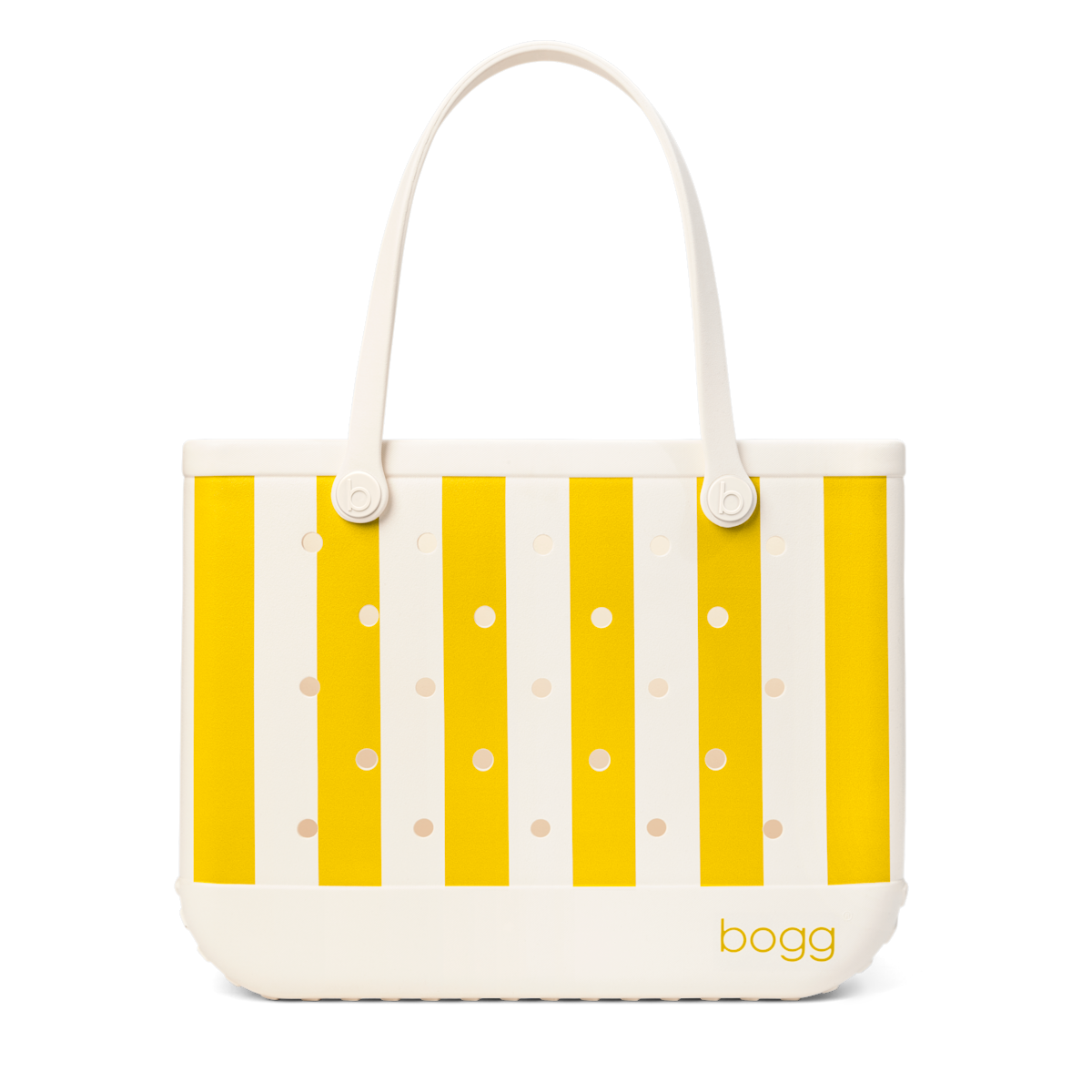 Large Washable Tote Bag Limoncello Yellow Stripe for Travel and Errands