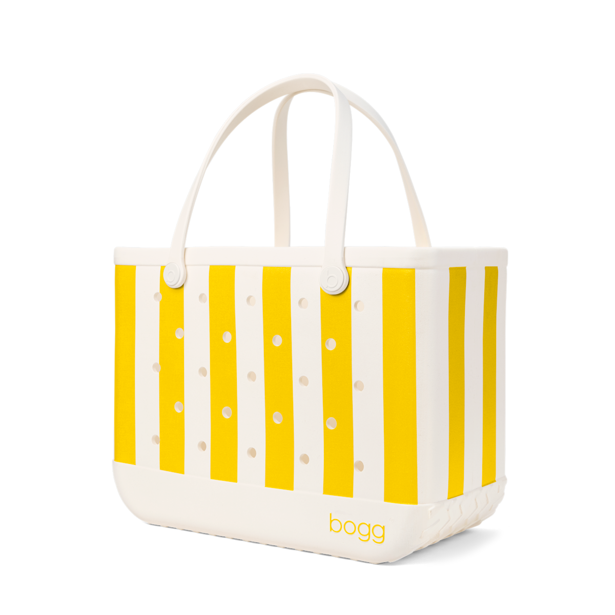 Large Washable Tote Bag Limoncello Yellow Stripe for Travel and Errands