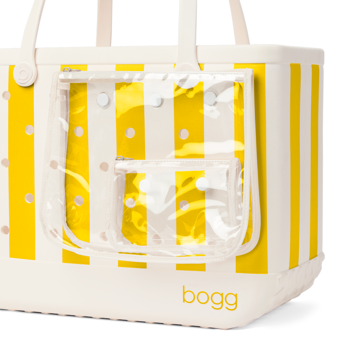 Large Washable Tote Bag Limoncello Yellow Stripe for Travel and Errands
