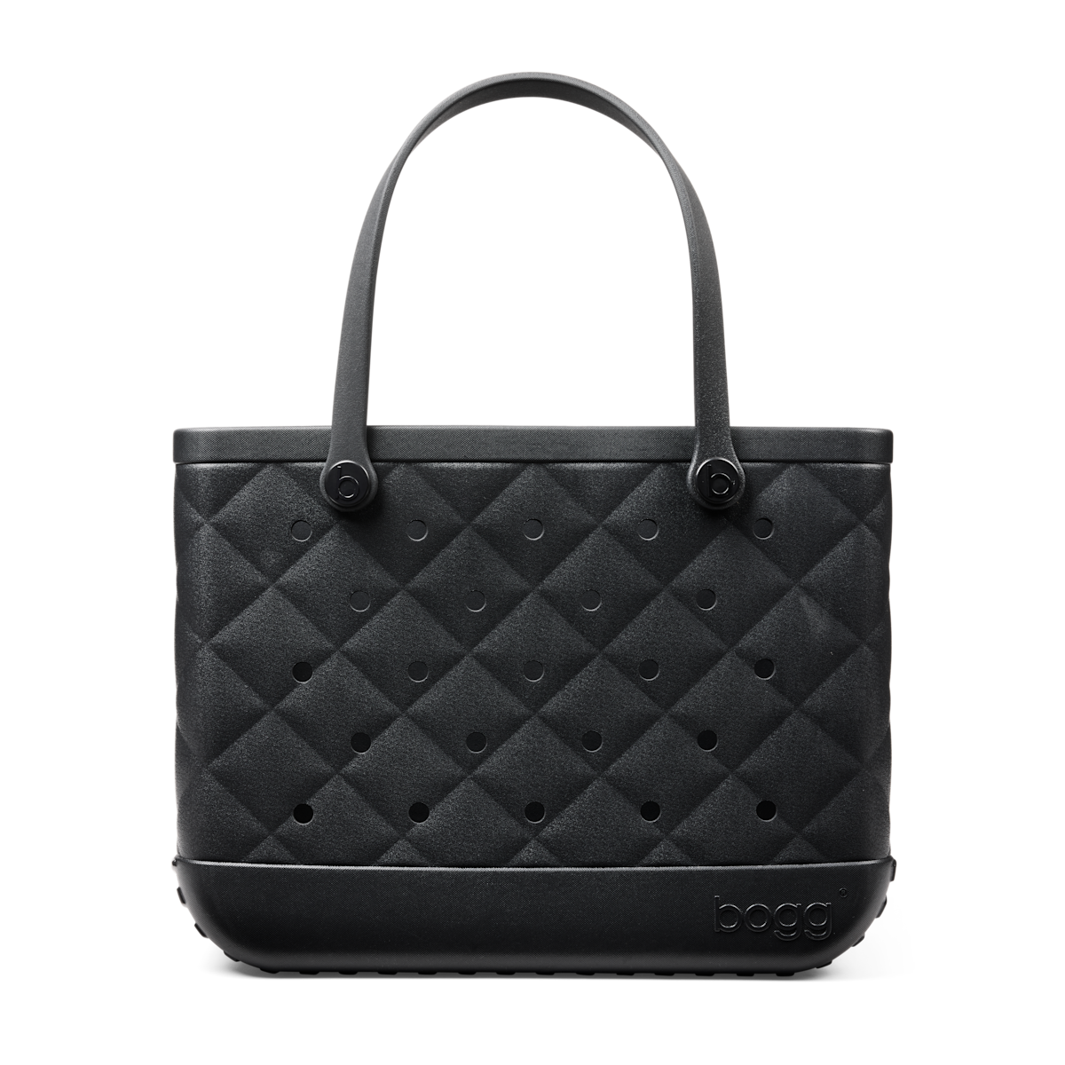 Large Washable Tote Bag Quilted LBD Black for Travel and Errands