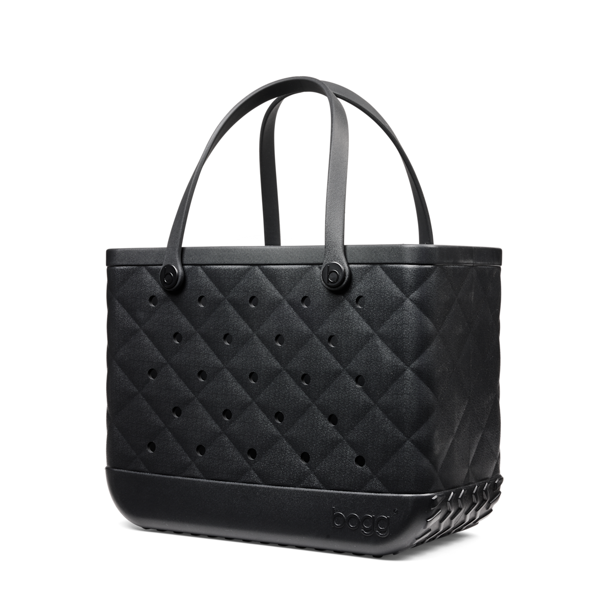 Large Washable Tote Bag Quilted LBD Black for Travel and Errands