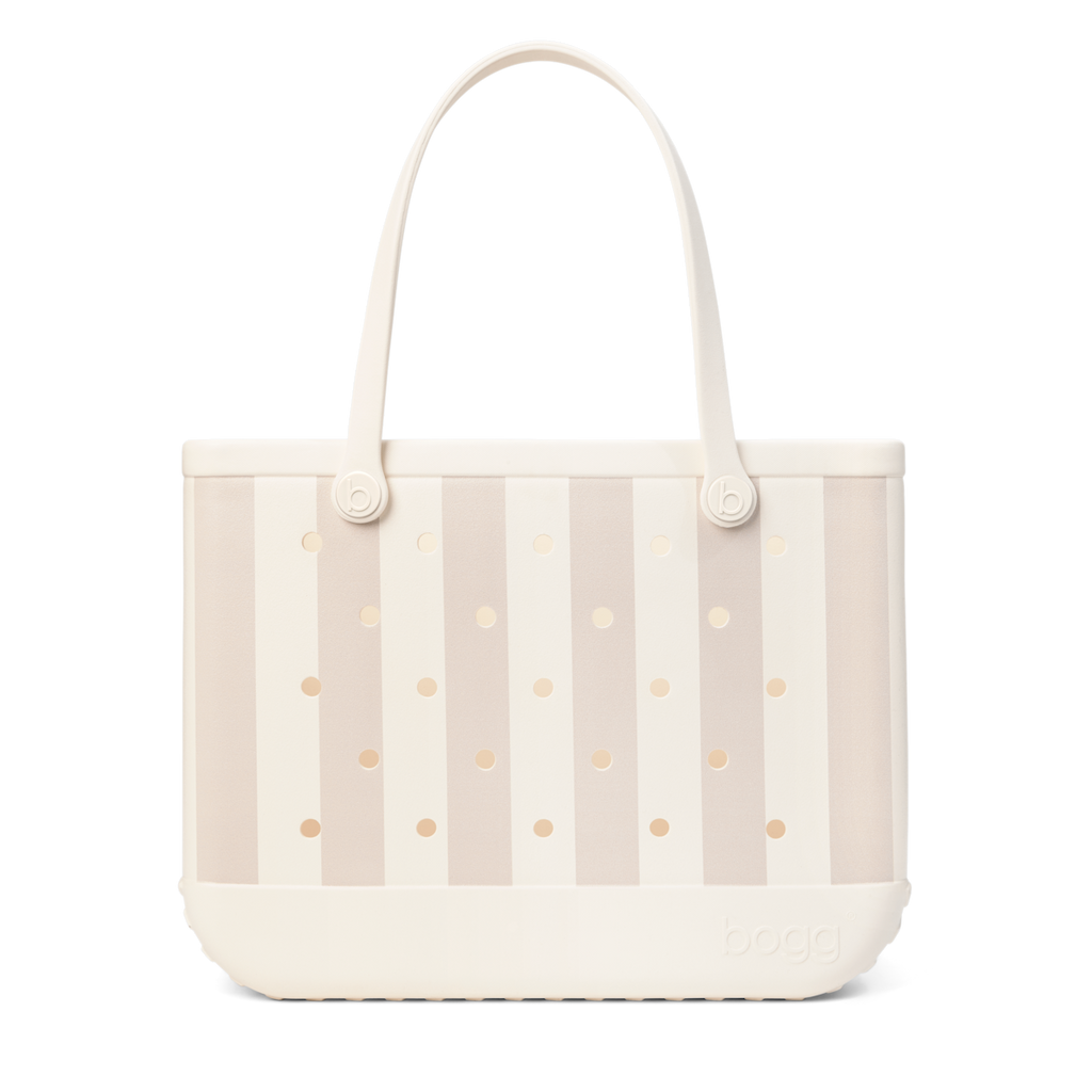 Large Washable Tote Bag Beachside Stripe for Travel and Errands