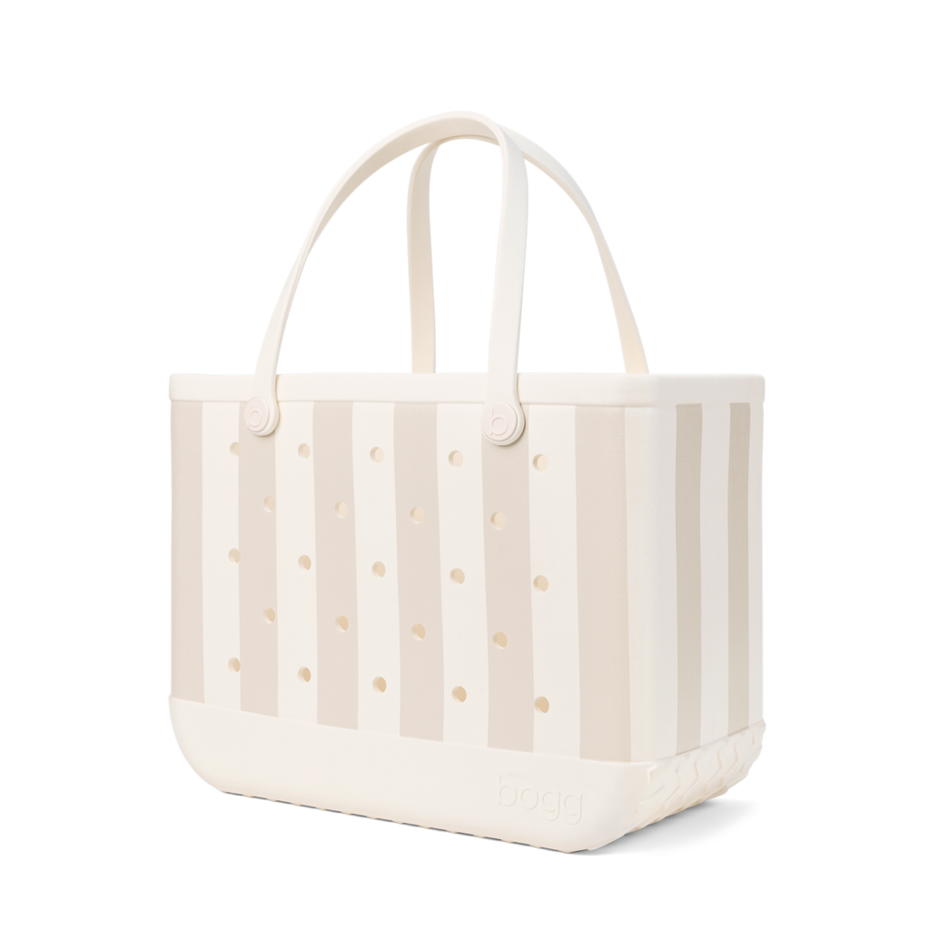 Large Washable Tote Bag Beachside Stripe for Travel and Errands