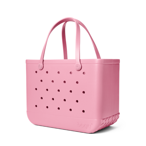 Large Washable Tote Bag Blowing Pink Bubbles for Travel and Errands