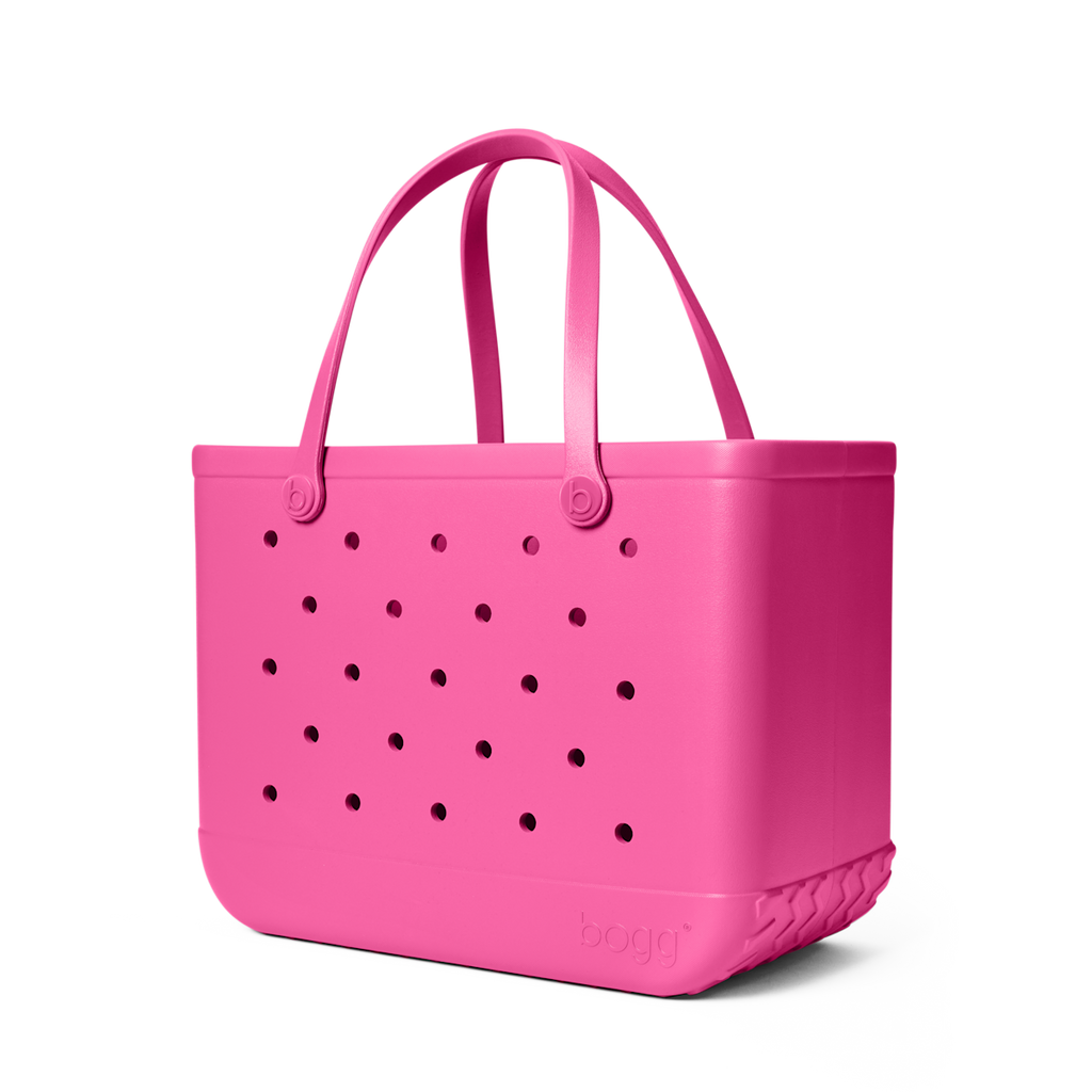 Large Washable Tote Bag Haute Pink for Travel and Errands