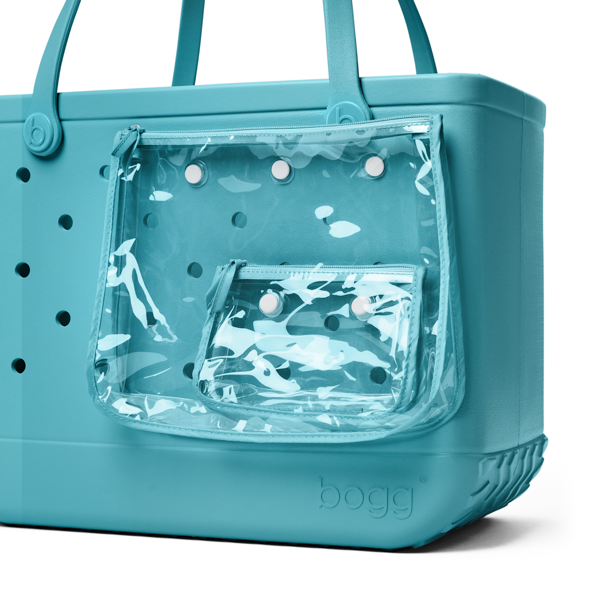 Large Washable Tote Bag Turquoise and Caicos for Travel and Errands